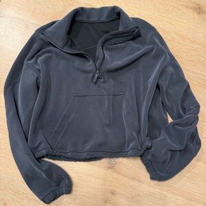 Lululemon Dark Gray Quarter Zip Pullover Size 6